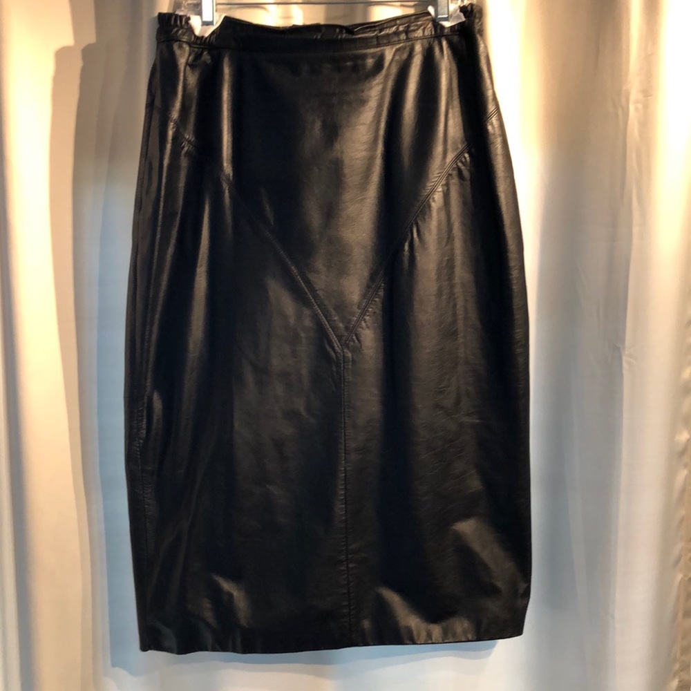 Vintage G-III Leather Fashions Midi Skirt - Picture 1 of 8
